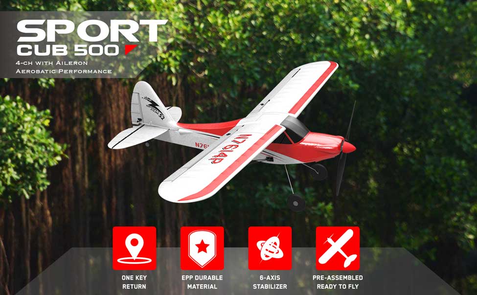 Voltanex sport cub 500mm  Wingspan Beginner Self-stabilizing Stunt Remote Contro 