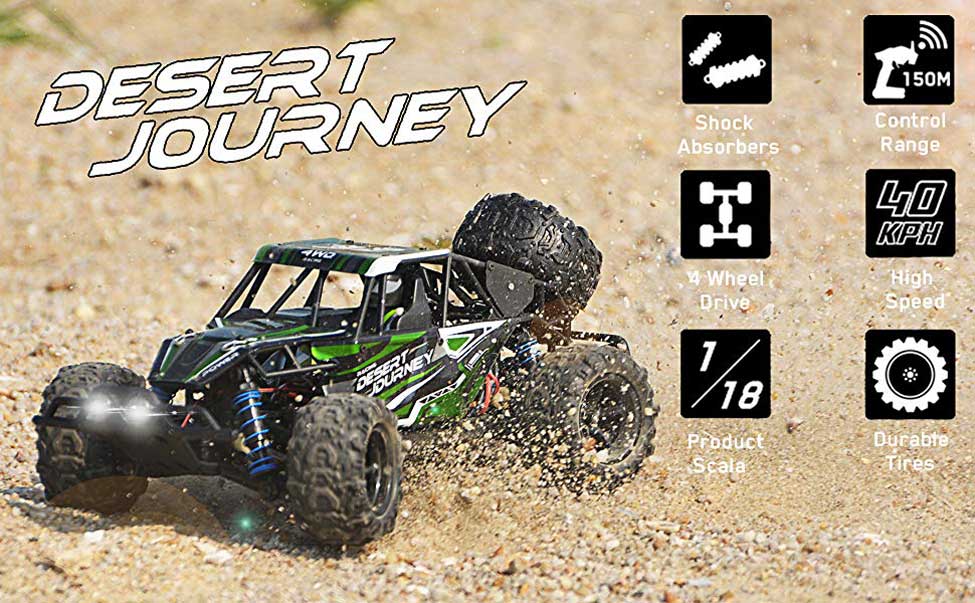 VOLANTEXRC Remote Control Truck 1:18 Scale 4WD Off-Road RC Car Short Course 30mph High Speed All Terrain RC Vechicle RTR for Kids or Adults 785-2 Boys or Girls 