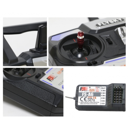 FlySky FS-i4 2.4G 4CH AFHDS Transmitter Mode 2 + Receiver  FS-A6