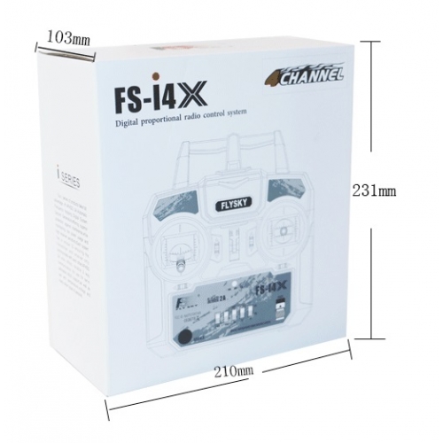FlySky FS-i4X 2.4G 4CH AFHDS RC Transmitter Remote Control Mode 2 + Receiver FS-A6