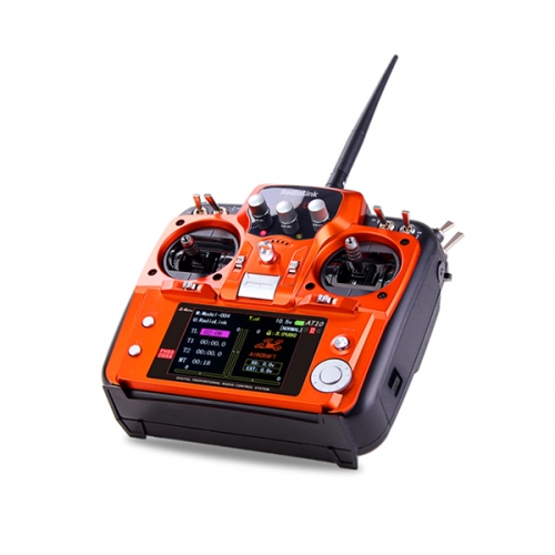 Radiolink AT10II 2.4G 12CH Transmitter Mode 2 +  R12DS Receiver + PRM-01 / Orange color
