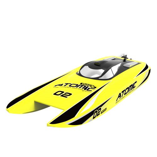 Volantex RC ATOMIC High speed 50km/h strong ABS unibody hull racing rc electric boat 792-4RY RTR - Yellow