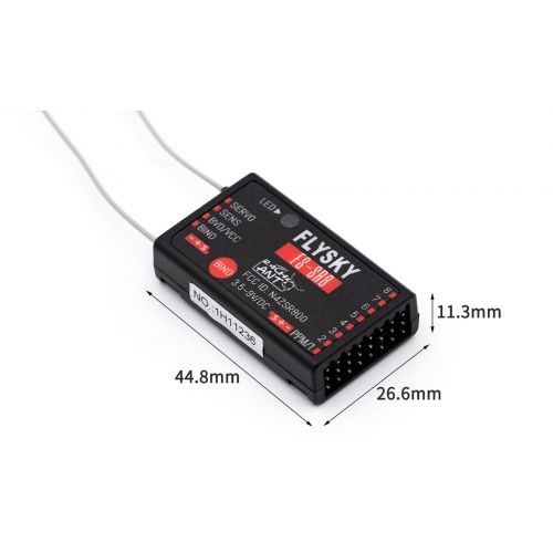 FLYSKY FS-SR8 8 Channel 2.4GHz ANT Mini Receiver Remote Controller RC Car Airplane Helicopter FPV Drone