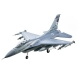 FMS EDF Jet 64mm F-16 Fighting Falcon PNP FMS146PGY - Battlefield Gray
