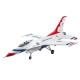 FMS EDF Jet 64mm F-16 Fighting Falcon PNP FMS146PBT - Thunderbird Blue