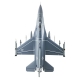 FMS EDF Jet 64mm F-16 Fighting Falcon PNP FMS146PGY - Battlefield Gray