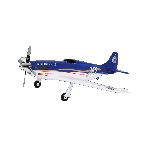 FMS Mustang P-51D Blue Thunder V2 1100MM PNP + Gyro FMS REFLEX 