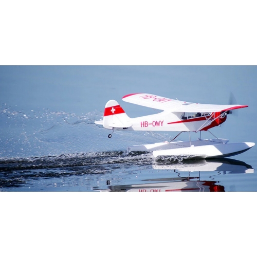 FMS Piper J3 Cub V4 1400mm PNP + Floats & Reflex V2