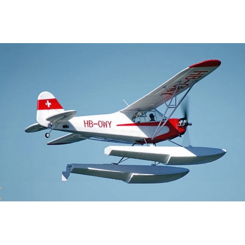 FMS Piper J3 Cub V4 1400mm PNP + Floats & Reflex V2