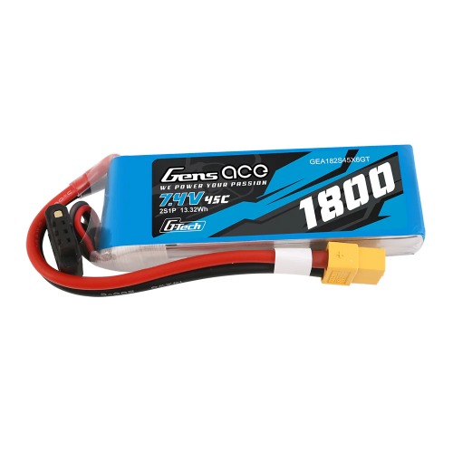 Gens ace G-Tech LiPo 1800mAh 7.4V 45C XT60