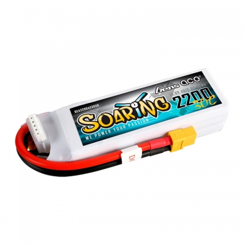 Gens ace Soaring 2200mAh 14.8V 30C 4S1P Lipo Battery Pack