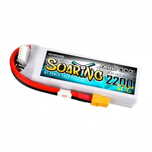 Gens ace Soaring 2200mAh 14.8V 30C 4S1P Lipo Battery Pack