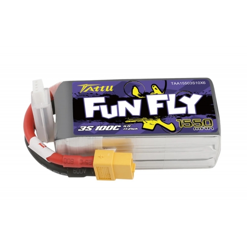 Tattu Funfly Series 1550mAh 11.1V 100C 3S1P Lipo Battery Pack