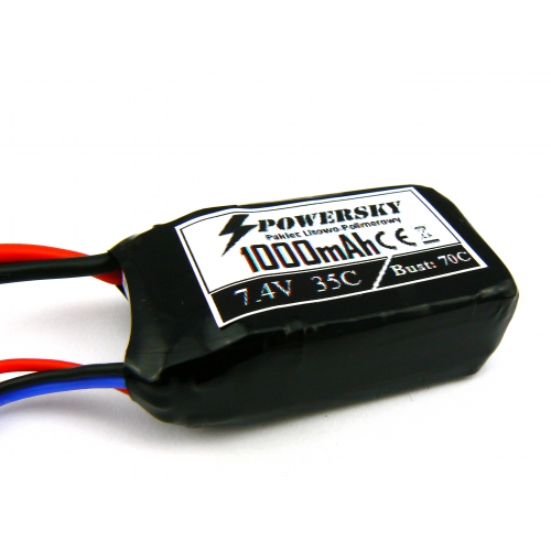 PowerSky LiPo 7.4V 1000mAh 2S 35C JST