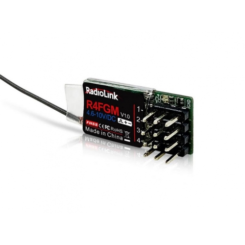 RadioLink R4FGM Mini Receiver with Gyro 2.4G 4-ch Specially for Mini RC Cars