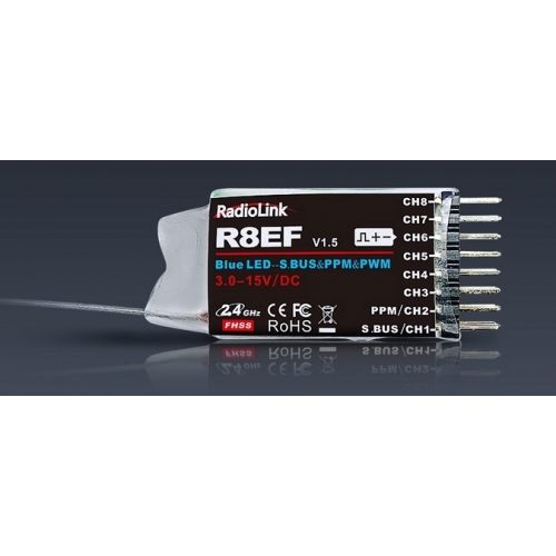 RadioLink R8EF 2.4G 8-ch SBUS/PPM and PWM Receiver