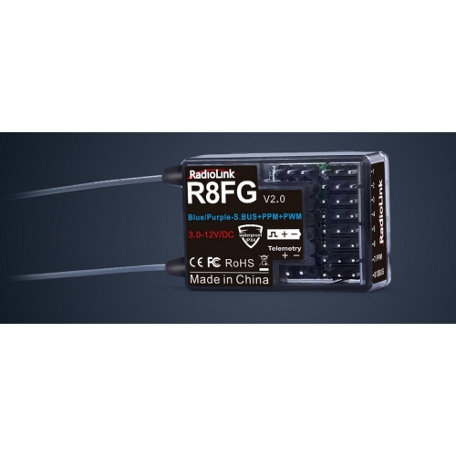 RadioLink R8FG 2.4G 8-ch receiver with gyro