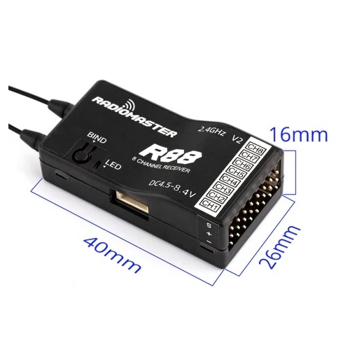 RadioMaster Receiver R88 V2 2.4 GHz LBT