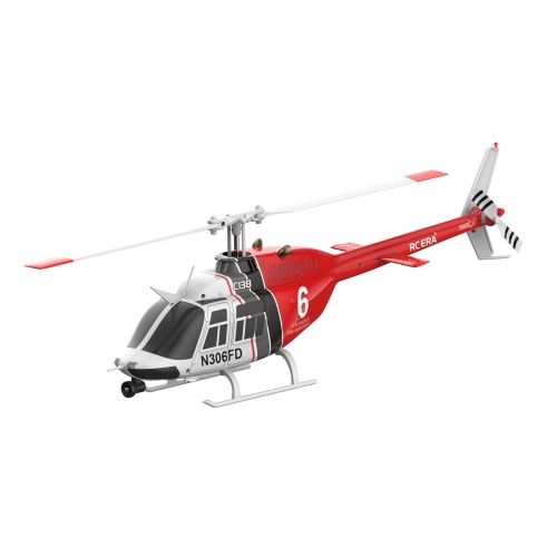 RC Era Helicopter C138 Bell 206 2.4G 6CH with Gyro Stabilized and optical flow - Red