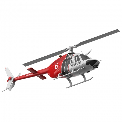 RC Era Helicopter C138 Bell 206 2.4G 6CH with Gyro Stabilized and optical flow - Red