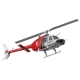 RC Era Helicopter C138 Bell 206 2.4G 6CH with Gyro Stabilized and optical flow - Red