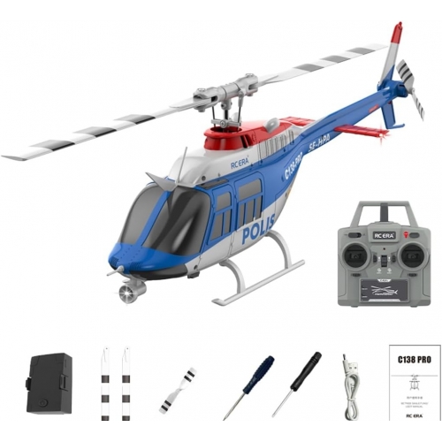 RC Era Helicopter  C138 PRO Bell 206 2.4G 6CH Brushless Auto Stabilized