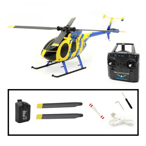 RC Era Helicopter C184 MD500 2.4G 4CH with gyro - Yellow & Blue