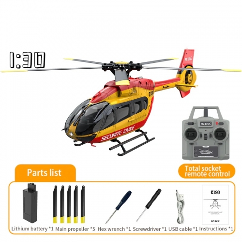 RC Era Helicopter C190 H145 1:30 2.4G 6CH with gyro - Red-Yellow