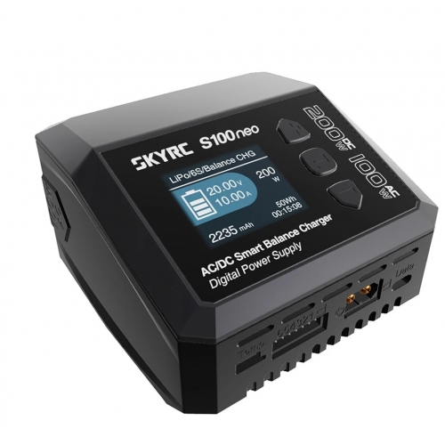 SkyRC S100 neo Smart Balance Charger AC/DC 100W/200W 12A 6S LiPo/LiFe/LiIon/LiHV