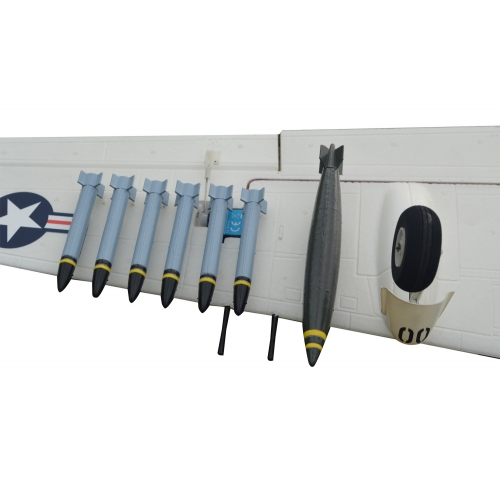 TOP RC Hobby Plane A1 Sky Raider 800MM PNP - White plane