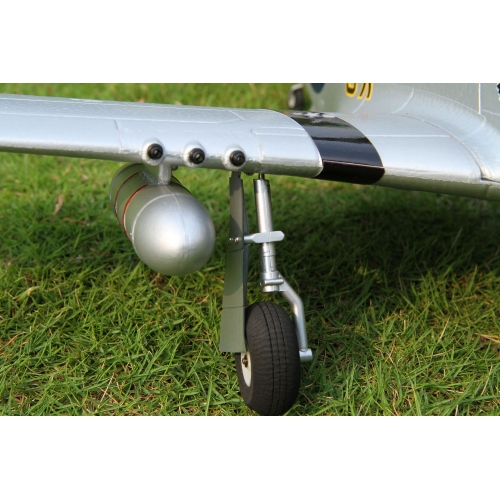 TOP RC Hobby Plane Mustang P-51D 750MM PNP - Yellow and silver plane - top017B