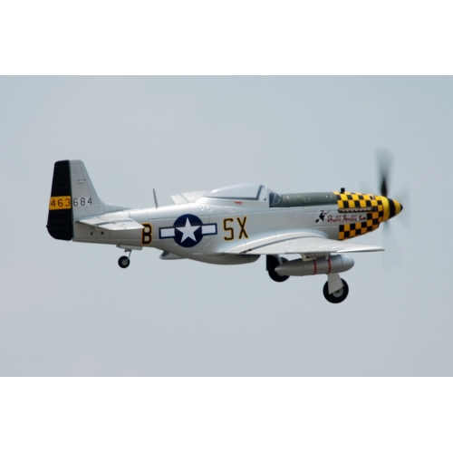 TOP RC Hobby Plane Mustang P-51D 750MM PNP - Yellow and silver plane - top017B
