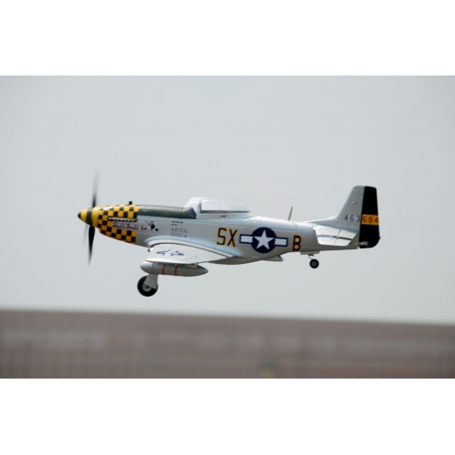 TOP RC Hobby Plane Mustang P-51D 750MM PNP - Yellow and silver plane - top017B
