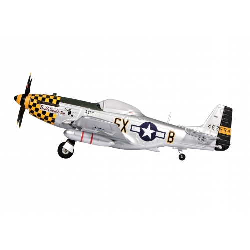 TOP RC Hobby Plane Mustang P-51D 750MM PNP - Yellow and silver plane - top017B