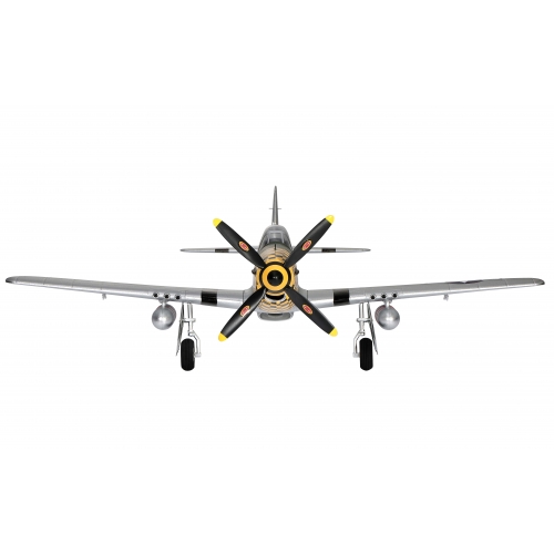 TOP RC Hobby Plane Mustang P-51D 750MM PNP - Yellow and silver plane - top017B