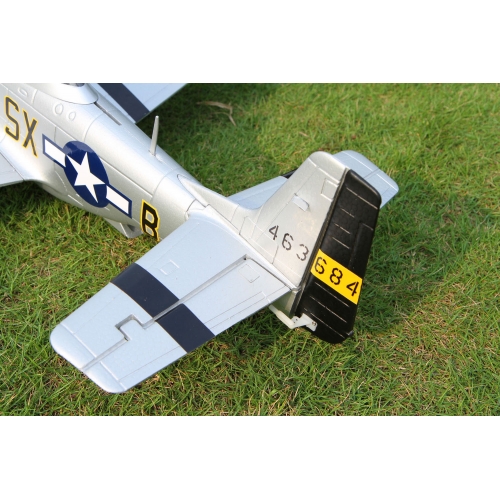 TOP RC Hobby Plane Mustang P-51D 750MM PNP - Yellow and silver plane - top017B