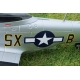 TOP RC Hobby Plane Mustang P-51D 750MM PNP - Yellow and silver plane - top017B