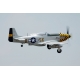 TOP RC Hobby Plane Mustang P-51D 750MM PNP - Yellow and silver plane - top017B