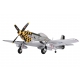 TOP RC Hobby Plane Mustang P-51D 750MM PNP - Yellow and silver plane - top017B