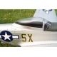 TOP RC Hobby Plane Mustang P-51D 750MM PNP - Yellow and silver plane - top017B