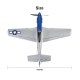 TOP RC Hobby Mini Mustang P51D with TOP-Gyro stabilization system Perfect for beginners 450MM RTF - blue silver - top097B01