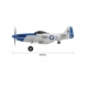 TOP RC Hobby Mini Mustang P51D with TOP-Gyro stabilization system Perfect for beginners 450MM RTF - blue silver - top097B01