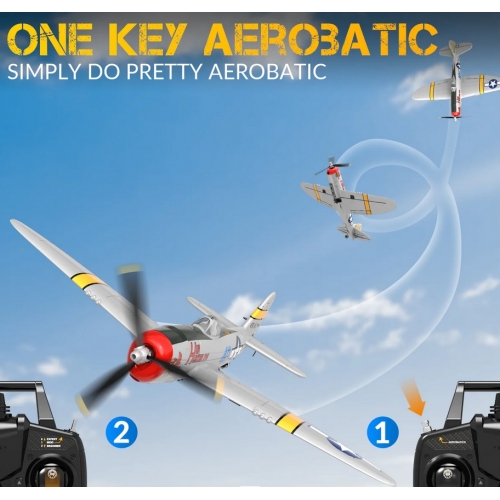 Volantex RC P47 Thunderbolt 4ch Remote Control Airplane for Beginners Xpilot Gyro Stabilizer 761-16 RTF