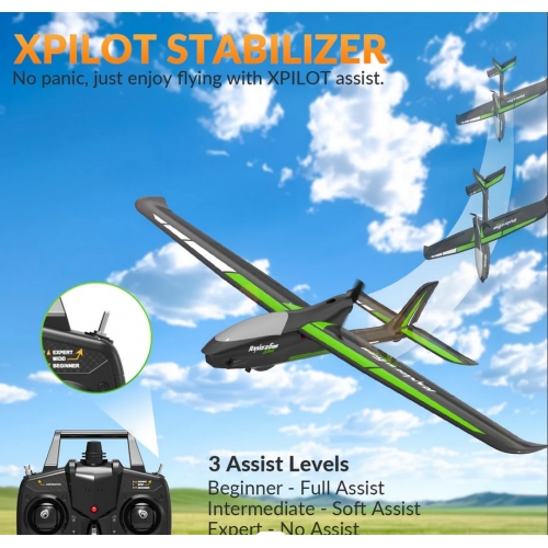VolantexRC Ranger600 Stunt 4CH Remote Control Plane with Gyro 761-2SBRB2 RTF - Black