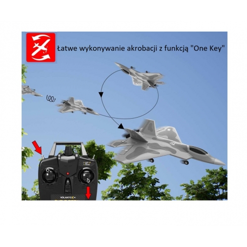 Volantex RC F22 Raptor with Xpilot Stabilizer System One Key Aerobatic Perfect for Beginners 761-7 RTF