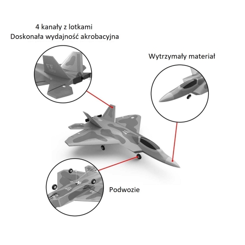 Volantex RC F22 Raptor with Xpilot Stabilizer System One Key Aerobatic Perfect for Beginners 761-7 RTF