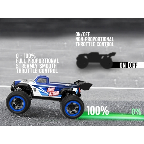 RACENT Monster Truck SandStorm 4WD 1/16 785-6 - Brushed / Blue
