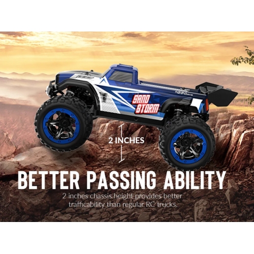 RACENT Monster Truck SandStorm 4WD 1/16 785-6 - Brushed / Blue