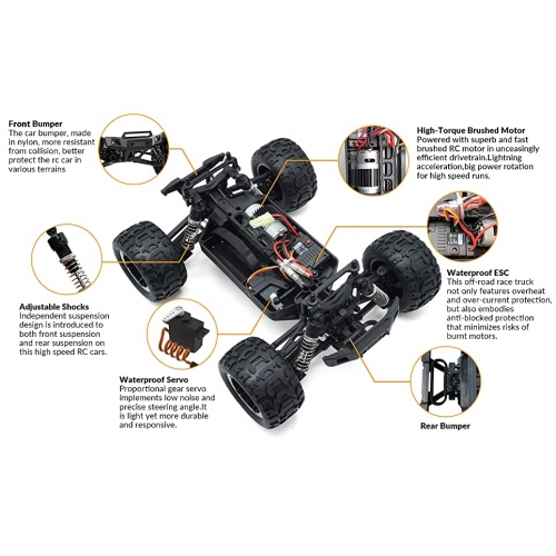 RACENT Monster Truck Tornado 4WD 1/16 785-7 - Brushed / Green