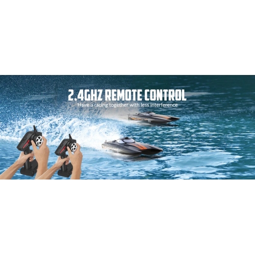 Volantex RC Atomic Brushless High Speed Racing RC Catamaran Boat 40mph Fast ABS Unibody Hull - 792-6R RTR  Black